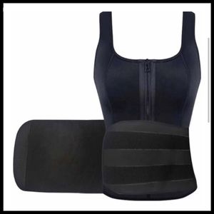 2XL ZIPPER VEST/ADJUSTABLE WAIST TRAINER